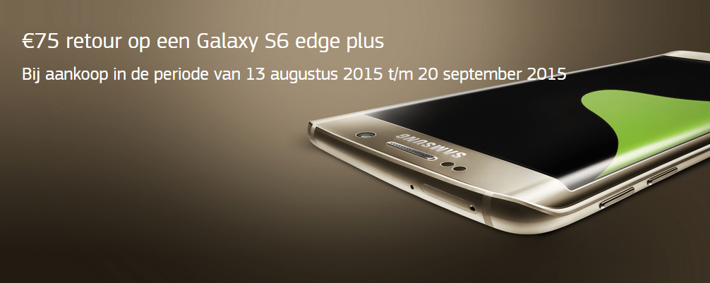 cashback Samsung Galaxy s6 edge plus gekocht